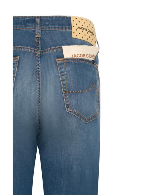 Jacob Cohen Blue Five-Pocket Jeans for men
