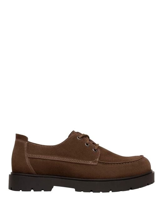 Birkenstock Brown Moccasin Highwood Moc Lace Low Leather Loafers