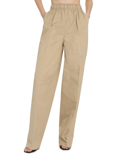 Prada Natural Cotton Wide-Leg Pant
