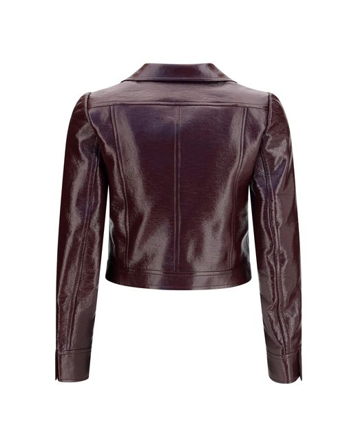 Courreges Red Vinyl Jacket Reedition Cotton