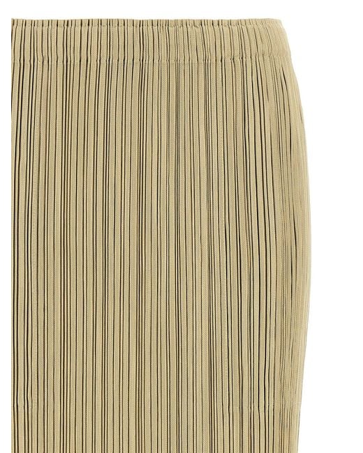 Pleats Please Issey Miyake Natural 'Thicker Bottoms 1' Skirt