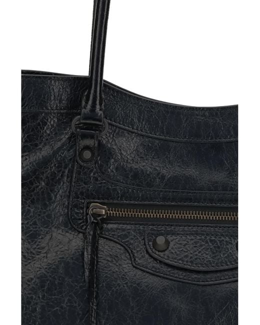 Balenciaga Black Small Le City Tote Bag Lamb Ovis Aries Shoulder