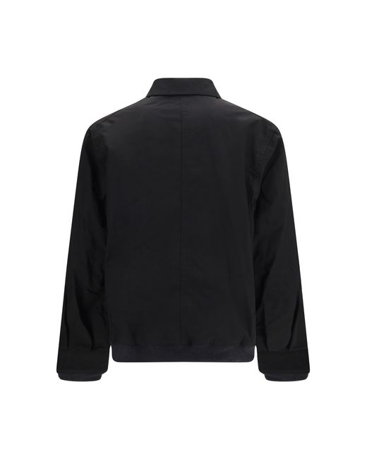 Sacai Black Nylon Ripstop Twill Bomber Jacket for men