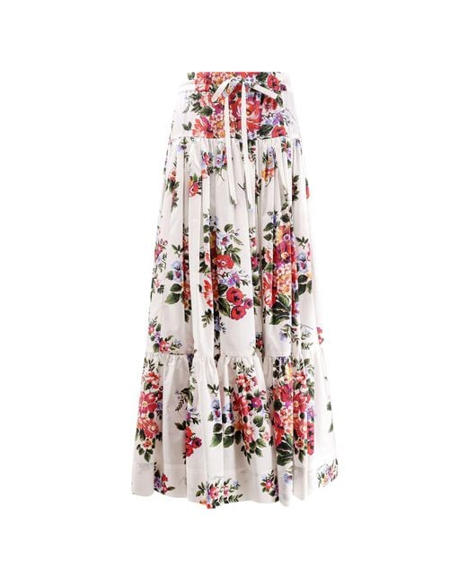 Dolce & Gabbana White Skirts Cotone