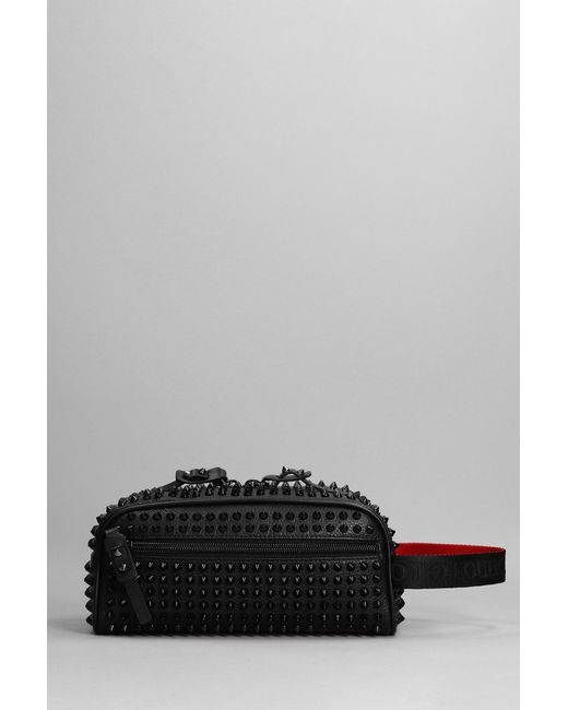 Christian Louboutin Black Blaster Leather Washbag for men