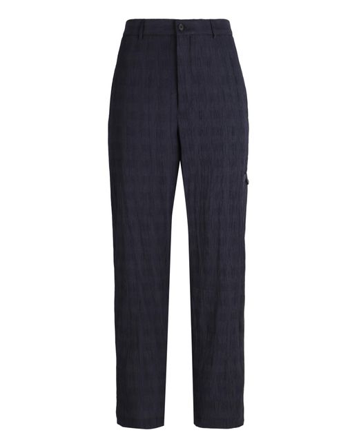 Emporio Armani Blue Technical Fabric Pants for men