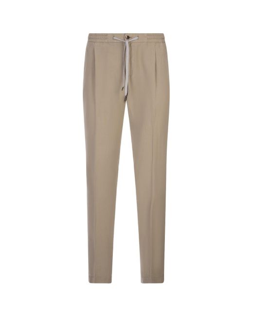 PT Torino Natural Linen Blend Soft Fit Trousers for men