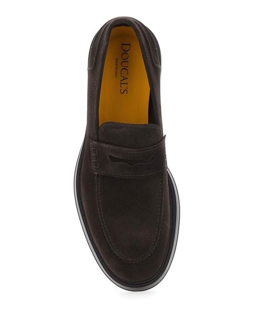 Doucal's White Loafers Ondo Bruges Calf Leather for men