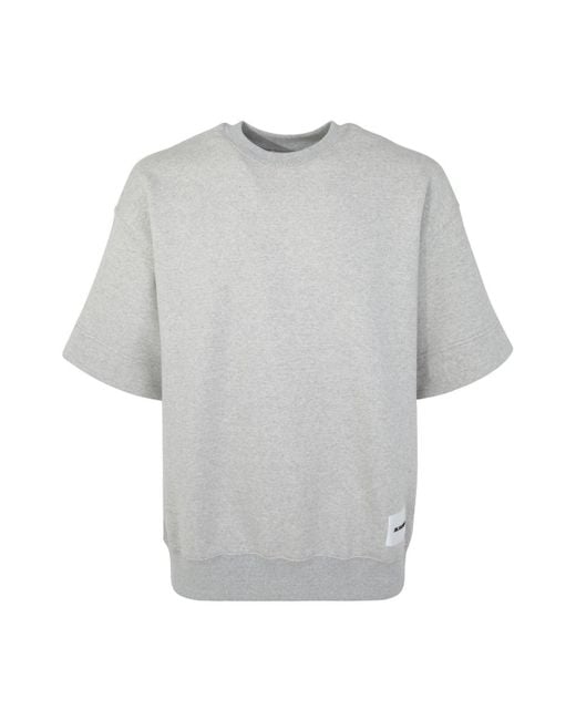 Jil Sander Gray Crew Neck Sweatshirt T-shirt for men