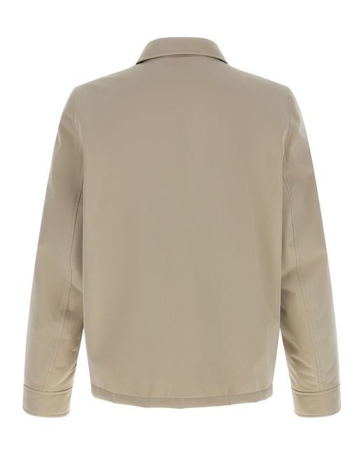 Brunello Cucinelli Natural Polyester Full-Length Jacket Clothing for men