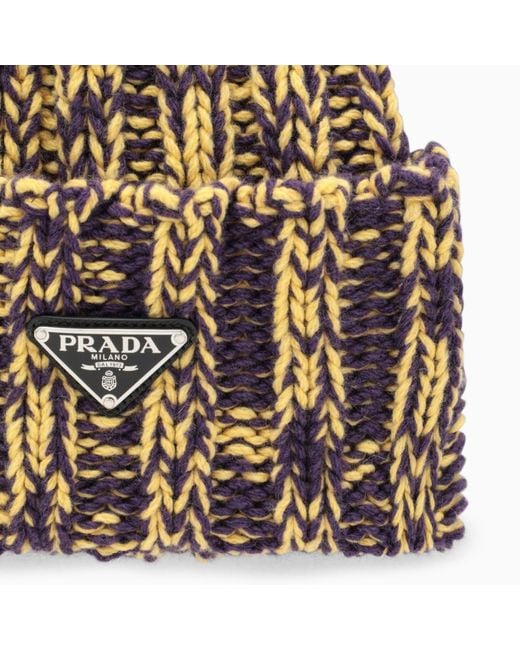 Prada Brown Wool And Cashmere Hat
