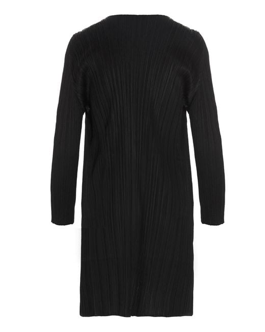 Pleats Please Issey Miyake Black Polyester Cardigan Clothing