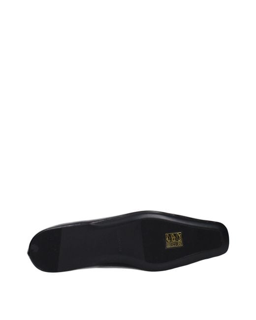 Jil Sander Black Leather Ballet Flats