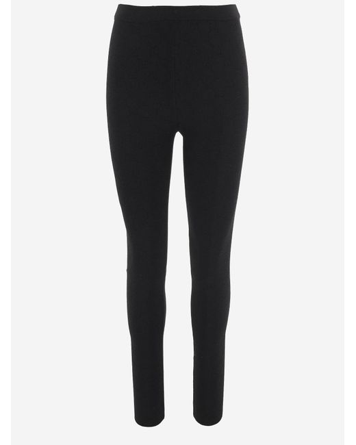 Gucci Black Technical Viscose Trousers With Gg Motif