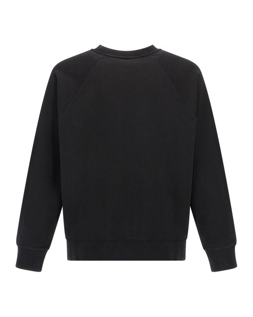 Maison Kitsuné Black Logo Embroidery Sweatshirt for men