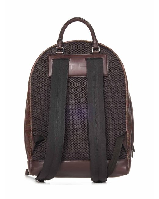 Etro Brown Paisley Backpack for men