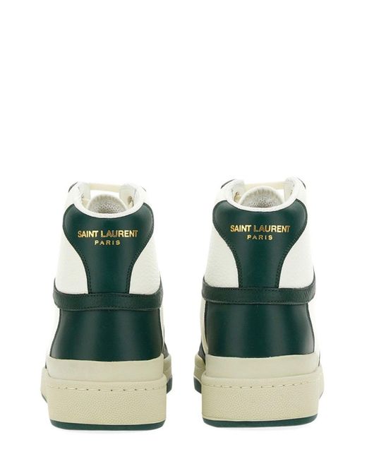 Saint Laurent Green Sneaker ''sl24'' In Pelle Multicolor for men