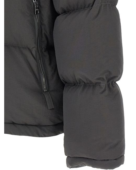 Dolce & Gabbana Gray Dolce & Gabbana Logo Patch Down Jacket for men