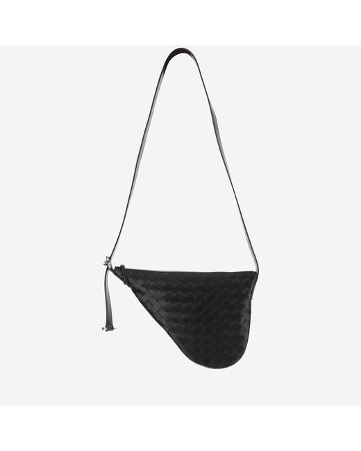 Bottega Veneta Black Small Virgule Bag Calfskin Messenger for men