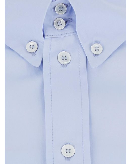 Tela Blue Shirt Darma Blouses
