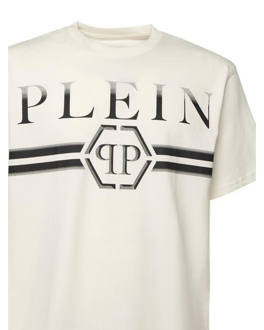 Philipp Plein White T-Shirt With Logo Print for men