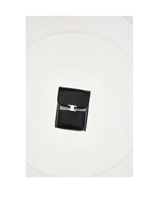 Céline White Vertical Pouch Lambskin Umbrellas for men