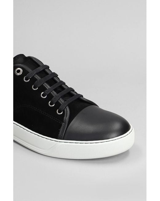 Lanvin Gray Dbb1 Sneakers In Black Suede for men