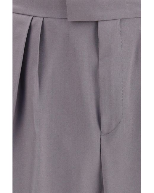 Dries Van Noten Purple Trousers Preaches Bis Wool-Mohair Wool (Ovis Aries) for men
