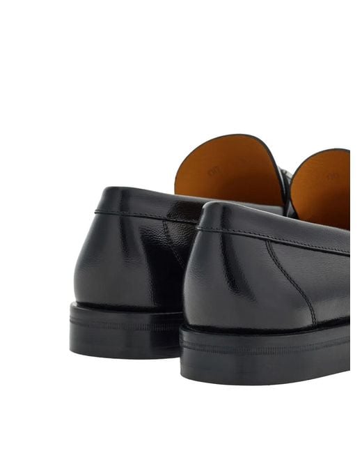 Ferragamo Black British Gancini Loafers for men