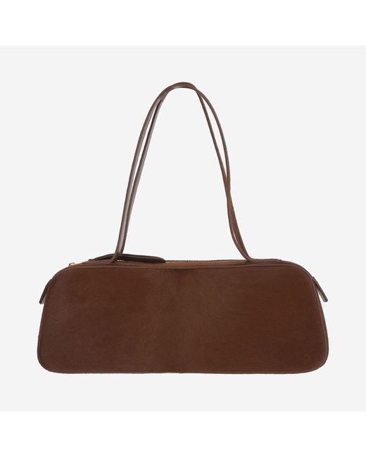 Khaite Brown Simona Leather Shoulder Bag Calfskin Satchels & Cross Body