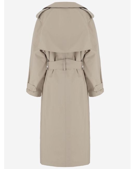 Frankie Shop Natural Trench Coat Riva Cotton