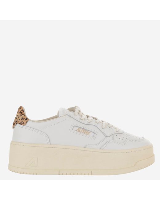 Autry White Lace Up Sneakers