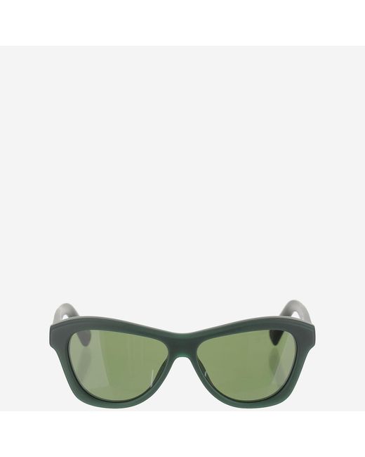 Jacquemus Green Palmier Sunglasses With Square Frame Acetate Glasses & Frames