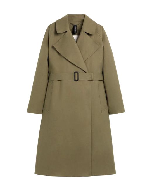 Mackintosh Kintore Bonded Cotton Trench Coat in Green | Lyst