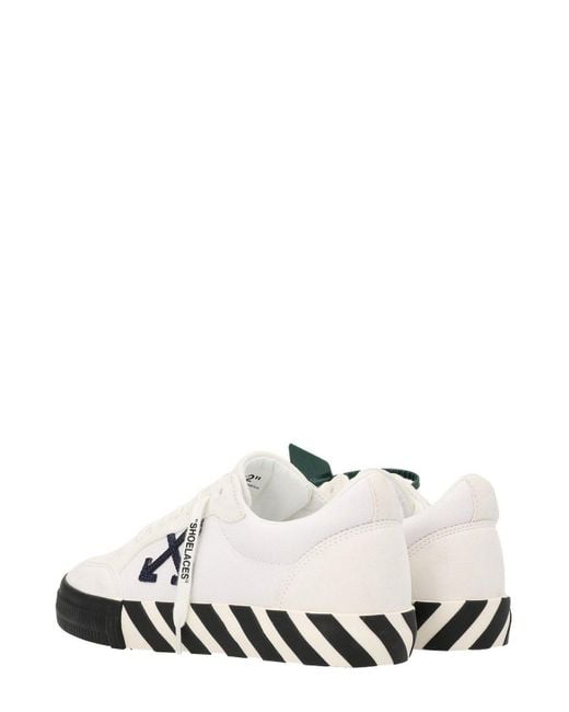 Off-White c/o Virgil Abloh White Vulcanized Lace-Up Sneakers for men
