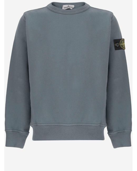 Stone Island Gray Sweatshirt Cotton Hoods & Sweatshirts for men