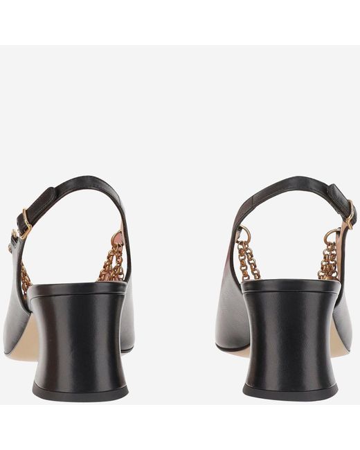 Chloé Black Chloé Charms Slingback Pumps