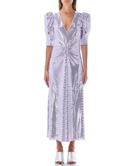 ROTATE BIRGER CHRISTENSEN Sierina Midi Dress Mirror in Purple - Save 11% | Lyst
