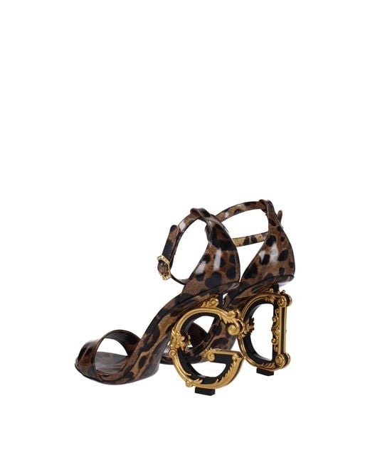 Dolce & Gabbana Black Leather Sandals