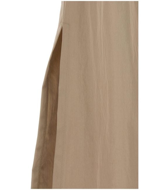 Brunello Cucinelli Natural Long Skirt Pences