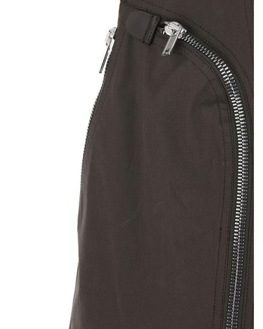 Rick Owens White Bauhaus Sleeveless Gilet With Two Zip Pockets On The Front for men