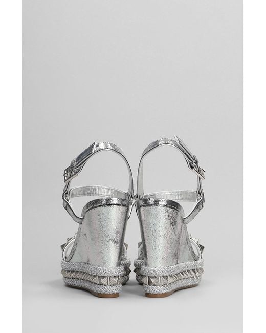 Christian Louboutin Gray Pyraclou 110 Sandals