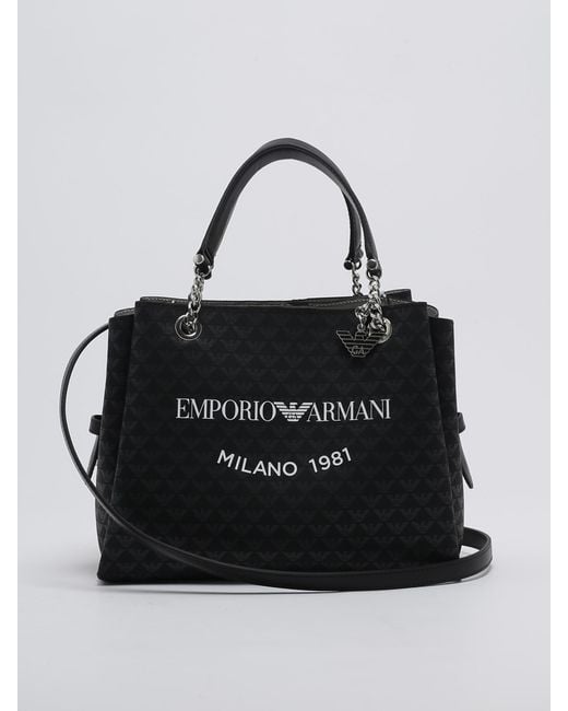 Emporio Armani Black Poliester Shoulder Bag