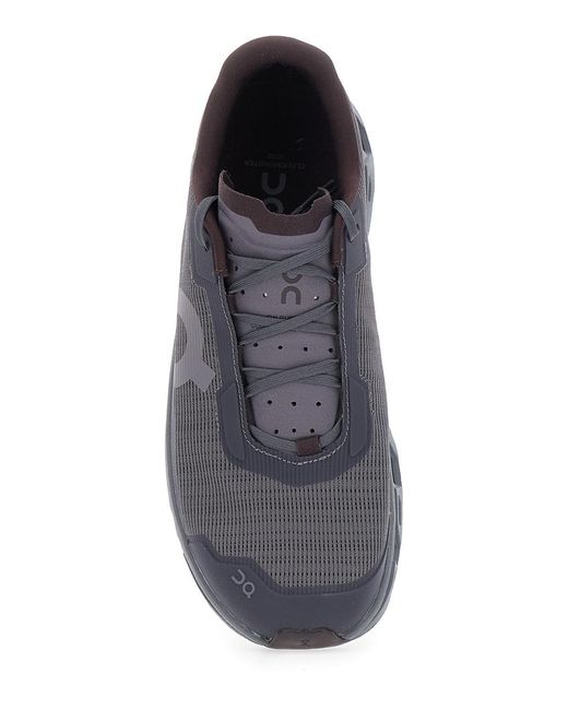 On Shoes Gray Sneakers Tech Fabric Trainers for men