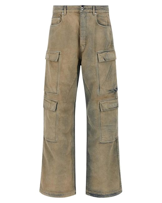 Rick Owens Natural 'Double Cargo' Jeans for men