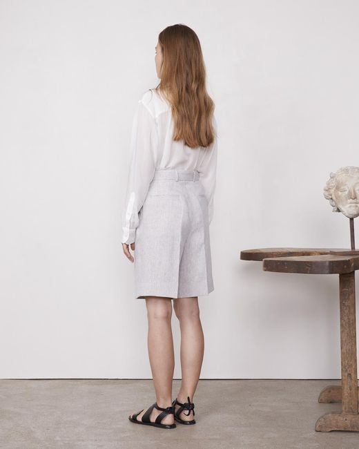 Officine Generale Gray Dalva Linen Short