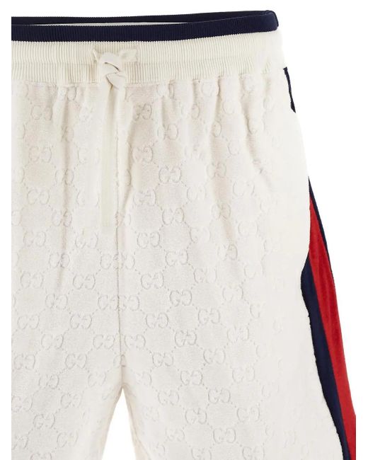 Gucci White Logoed Shorts for men