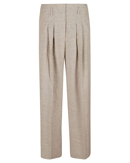 Herskind Natural Pleat Detail Straight Leg Trousers