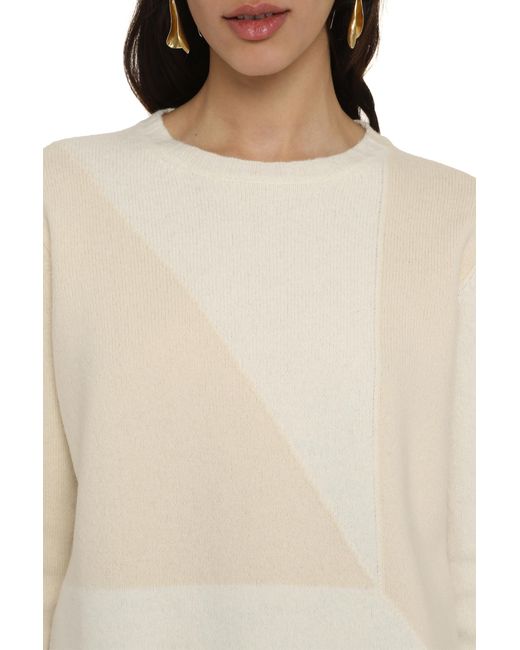 Jil Sander Natural Crew-Neck Wool Sweater