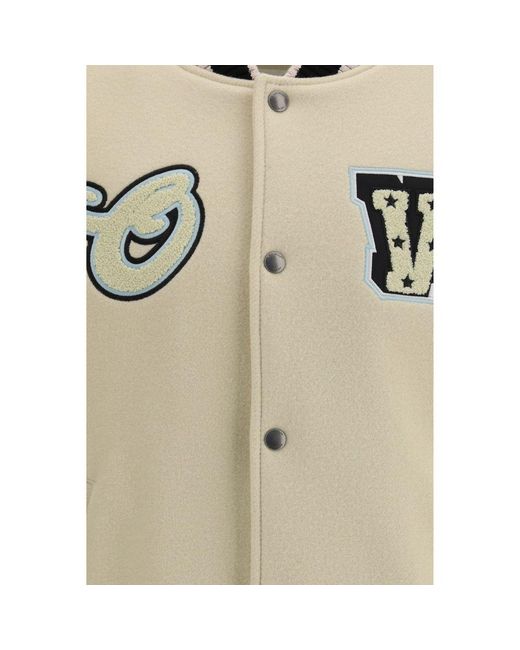 Off-White c/o Virgil Abloh Natural Beige Wool Oves Aries Bomber - It48 | M for men